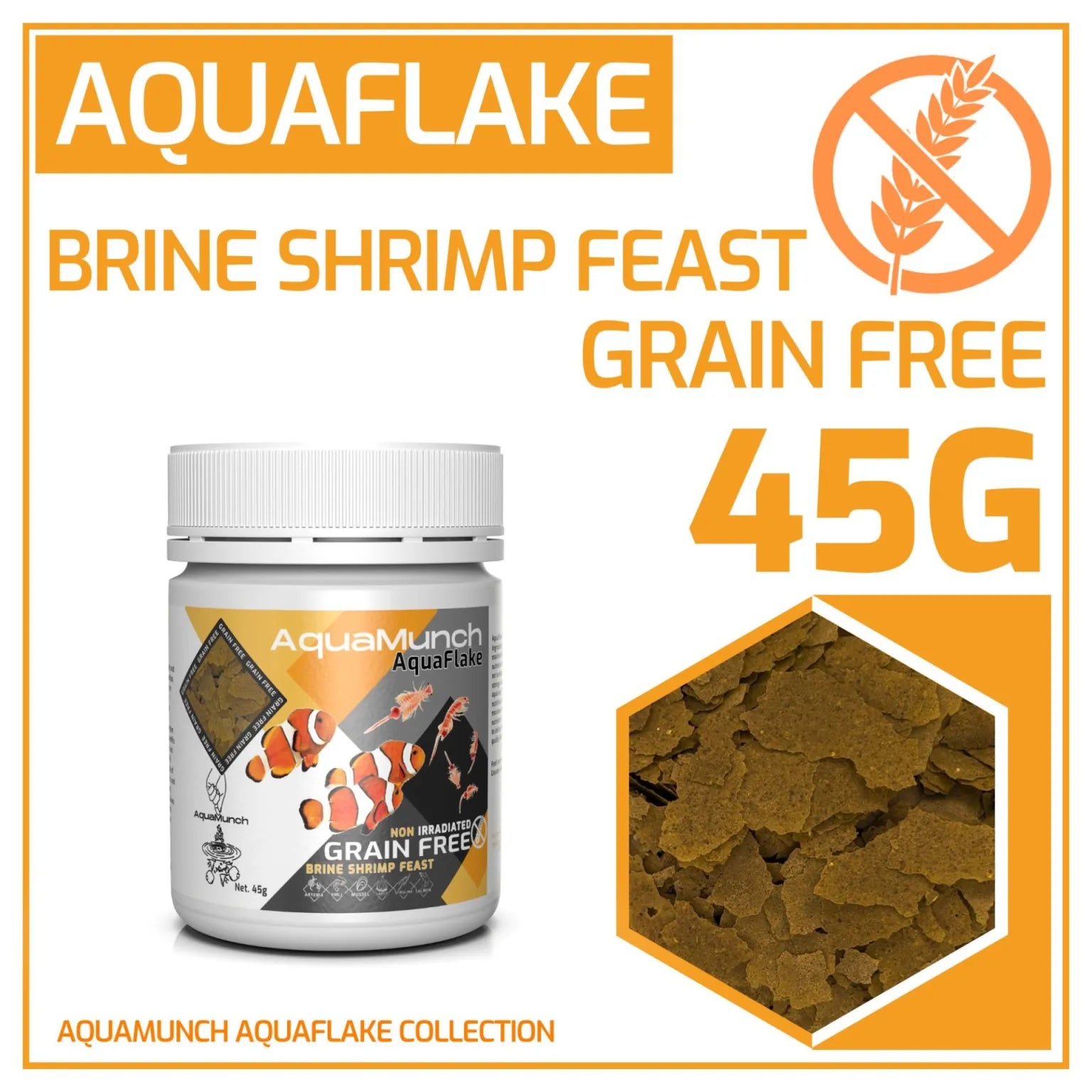 AquaMunch AquaFlake Brine Shrimp Feast Flake