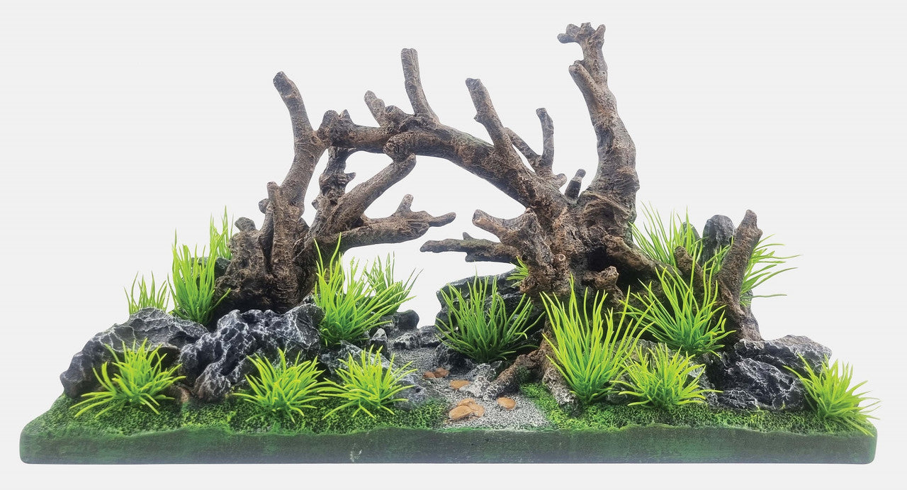 Ecoscape Driftwood On Rock Garden