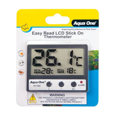 Aqua One LCD Stick On Thermometer