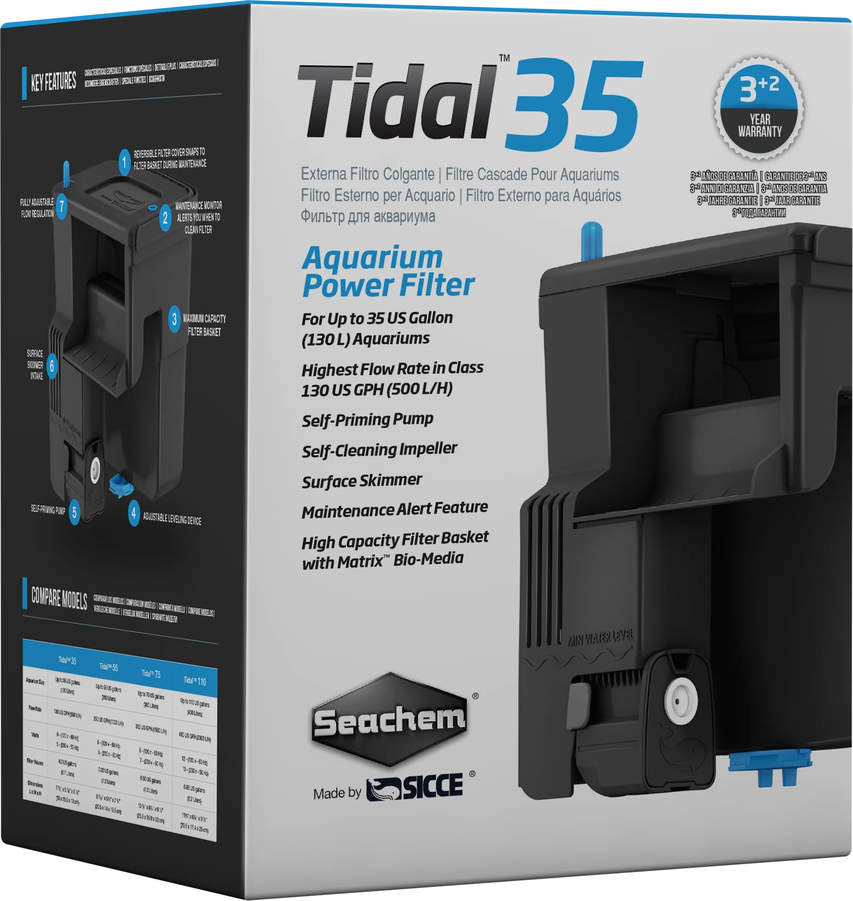 Seachem - Tidal 35 - Hang on back filter