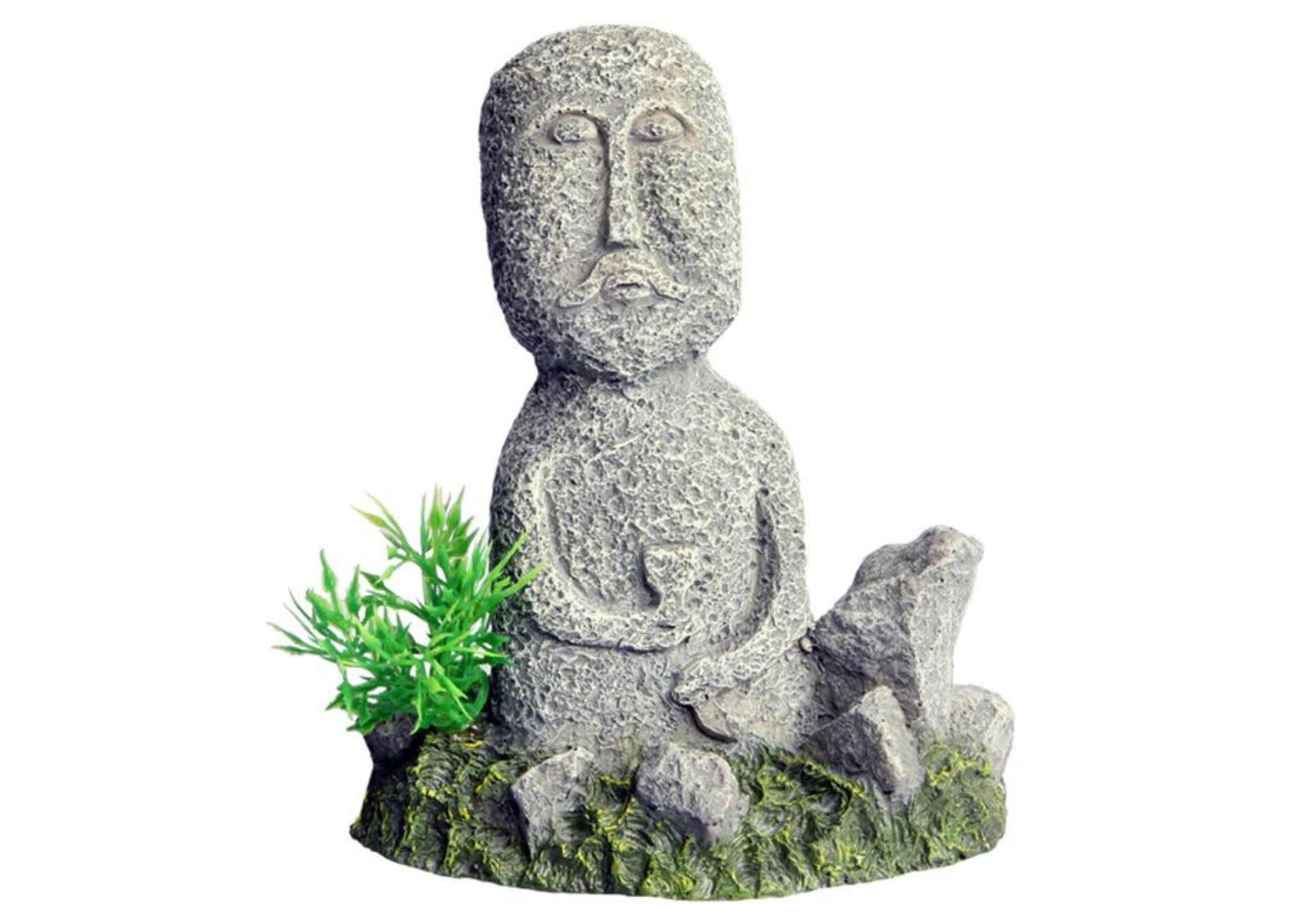Ornament Stone Face Man Rock Garden 10.5x7.5