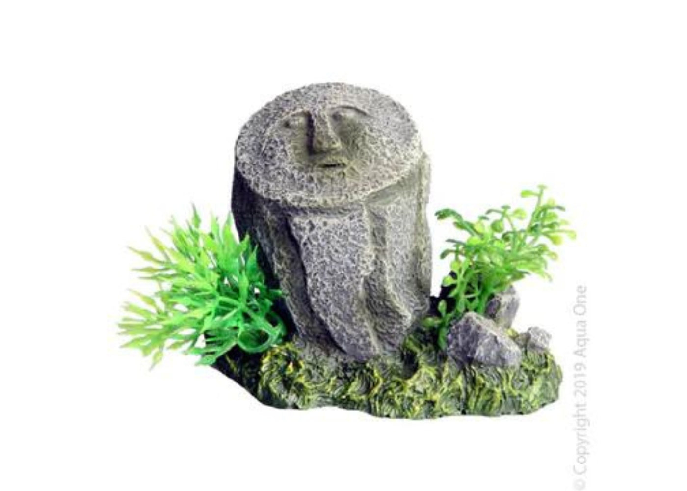 Ornament Stone Face Garden 9.5x6x6.5cmh