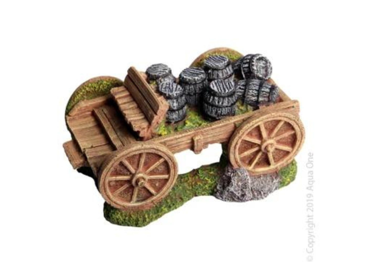 Ornament Whisky Barrel Wagon 17x11.5x9cmh