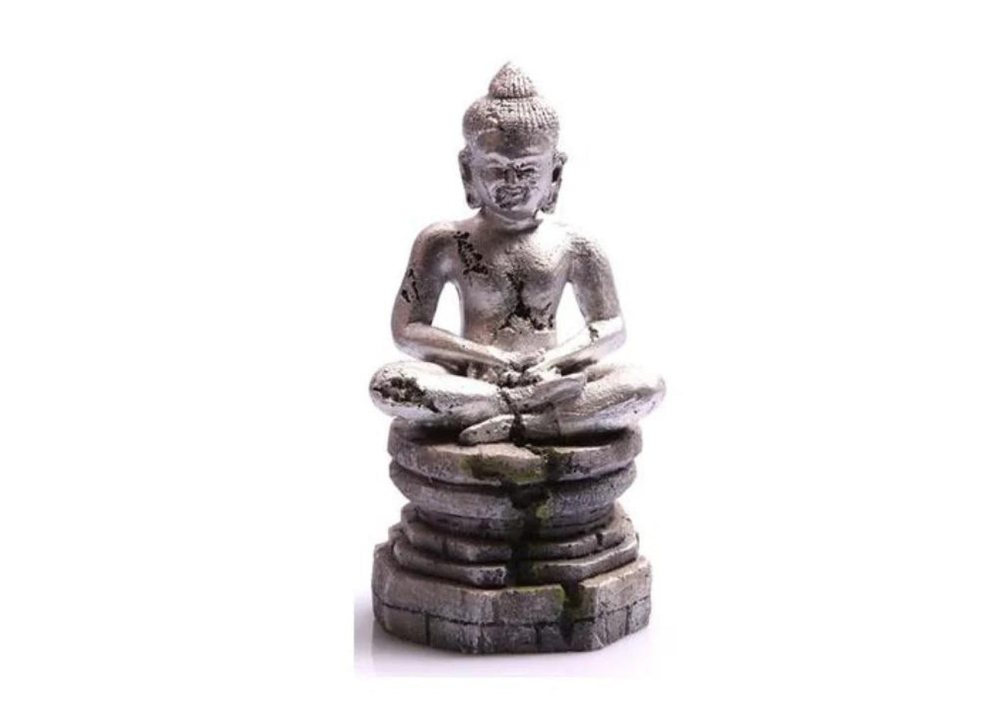 Ornament Meditating Buddha 9x8.5x17.5cm (silver)