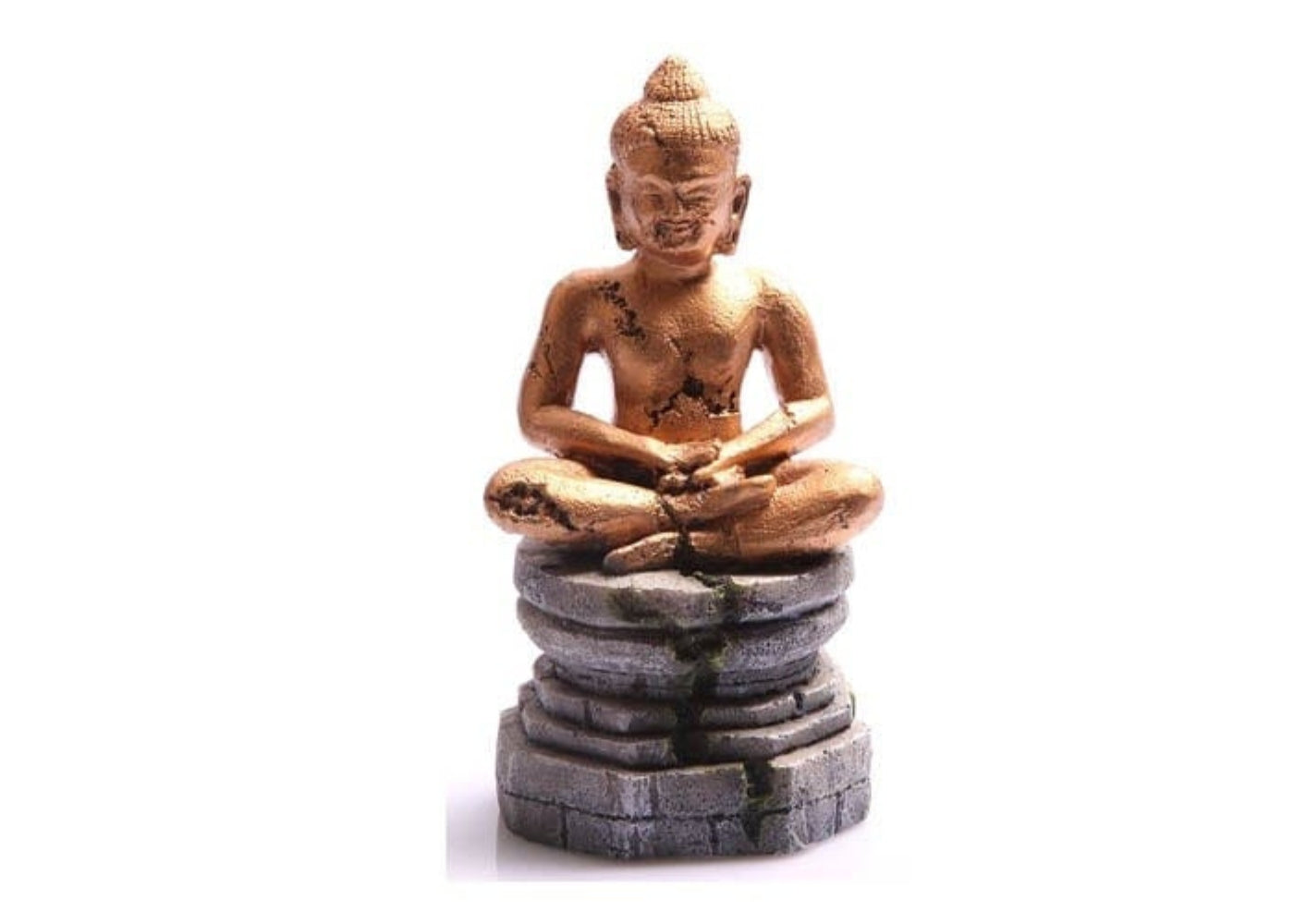 Ornament Meditating Buddha 9x8.5x17.5cm (gold)