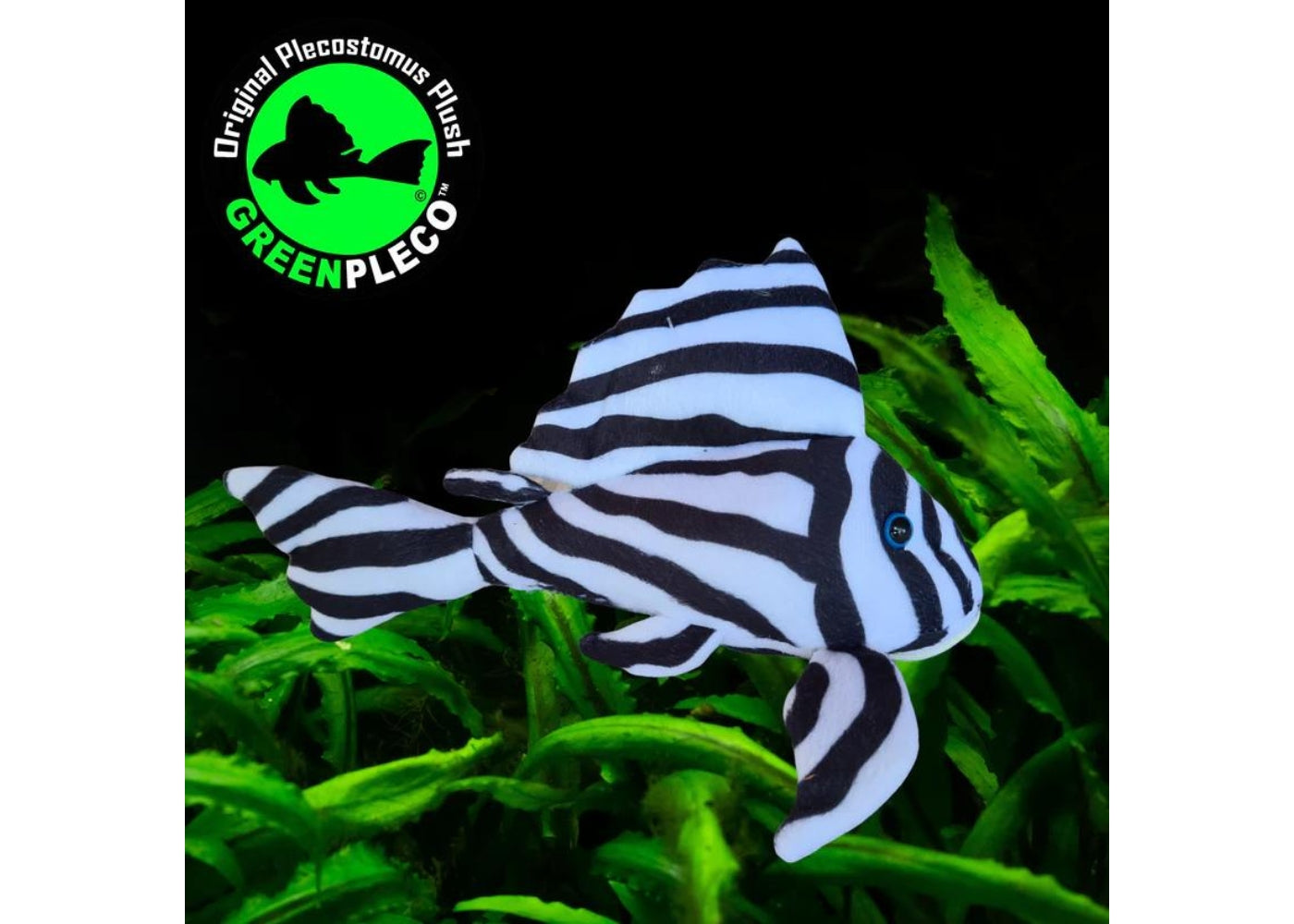 Fish Plushie - Zebra Pleco 25cm