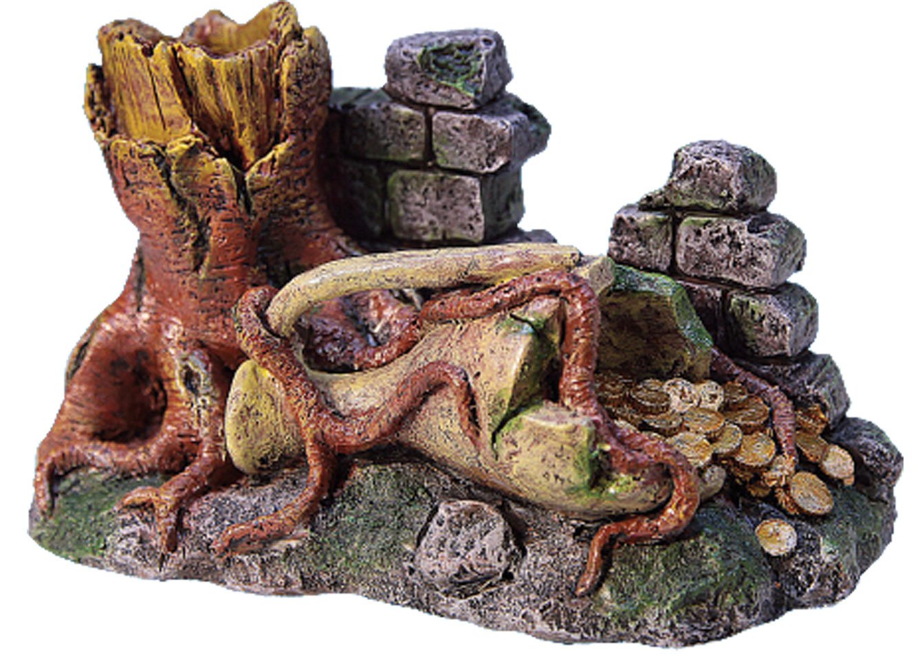 Neptune Middle Earth Tree Trunk and Rock 17 x 11cm