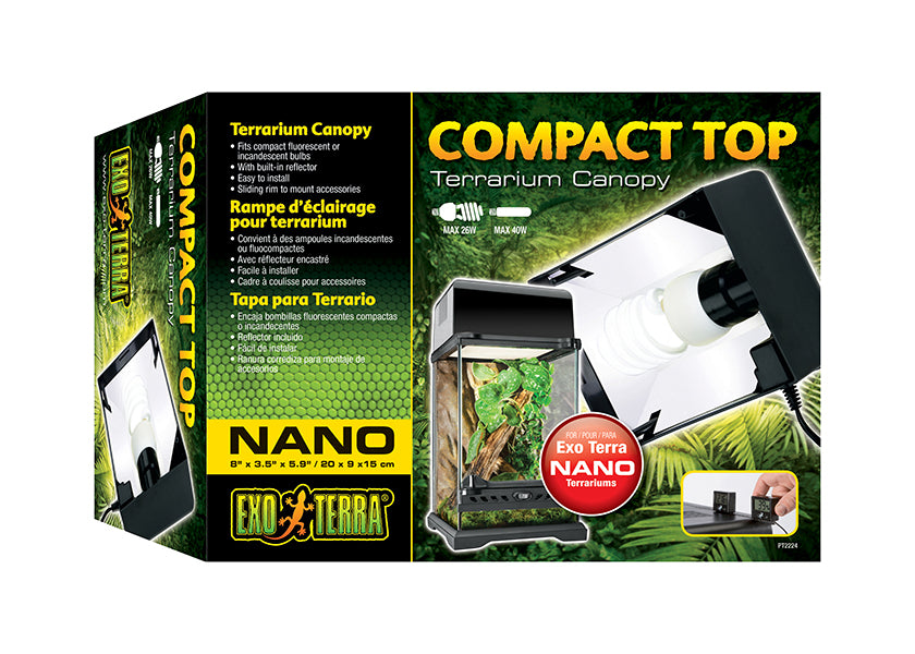 Exo Terra Compact Top Fluorescent Terrarium Canopy Light