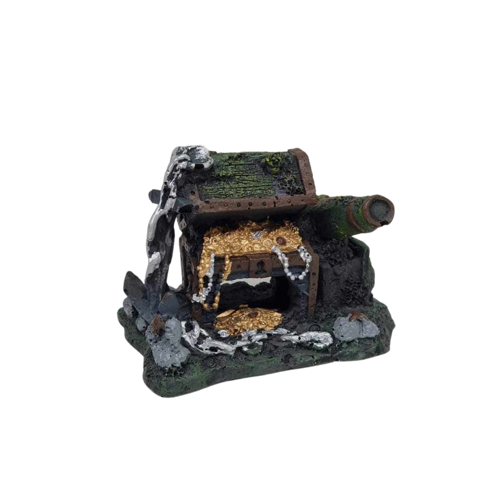 WLPET - Pirate Treasure with Cannon - Aquatic Ornament