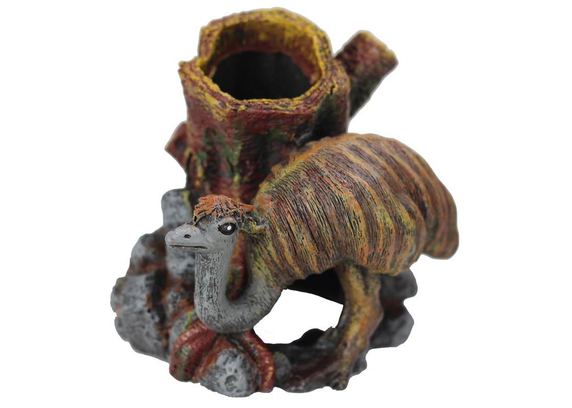Neptune Emu with Tree Trunk Small 12 x 11 x 10cm