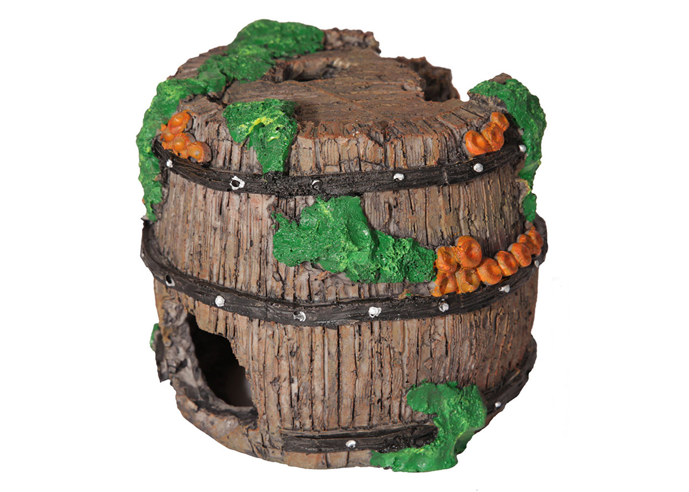 Aqua One Decaying Wine Barrel With Coral Ornament