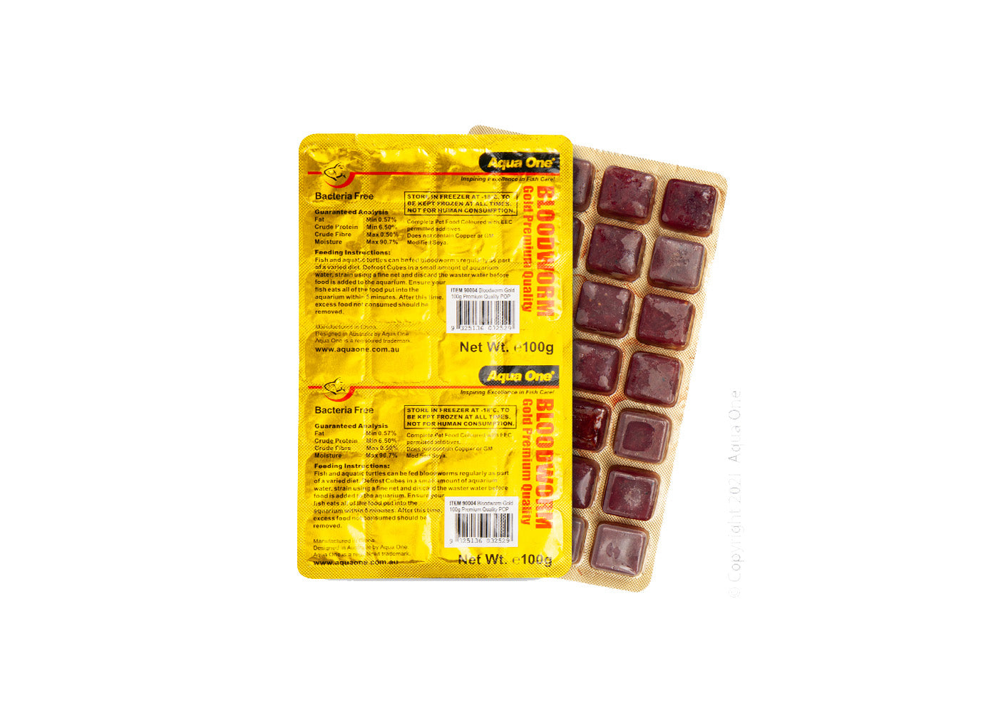 Bloodworm Frozen Food Gold 100g Premium Quality