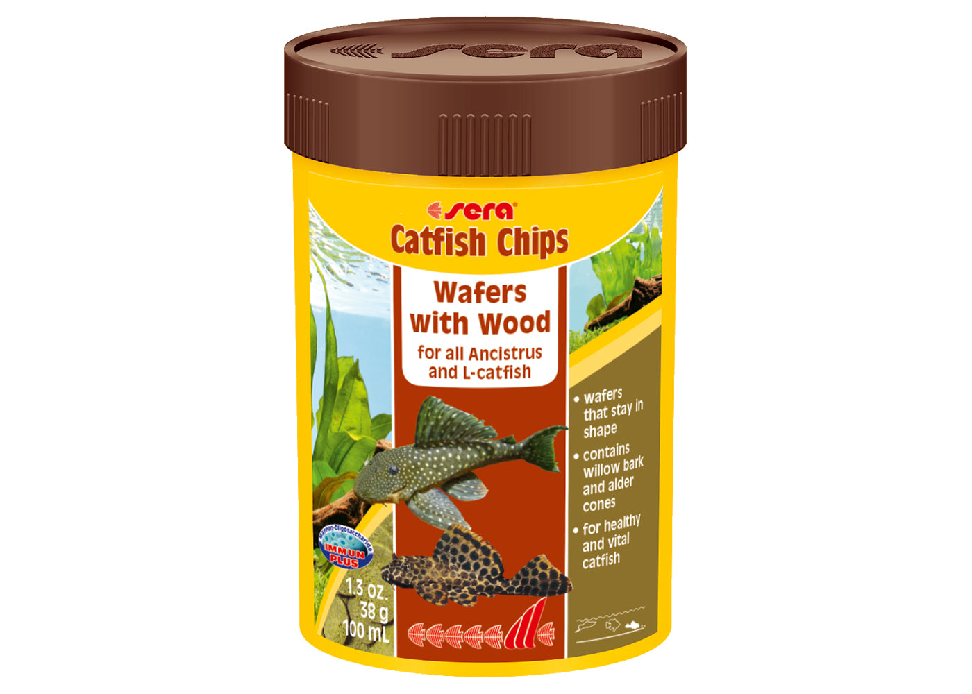 Sera Catfish Chips Wafers with Wood