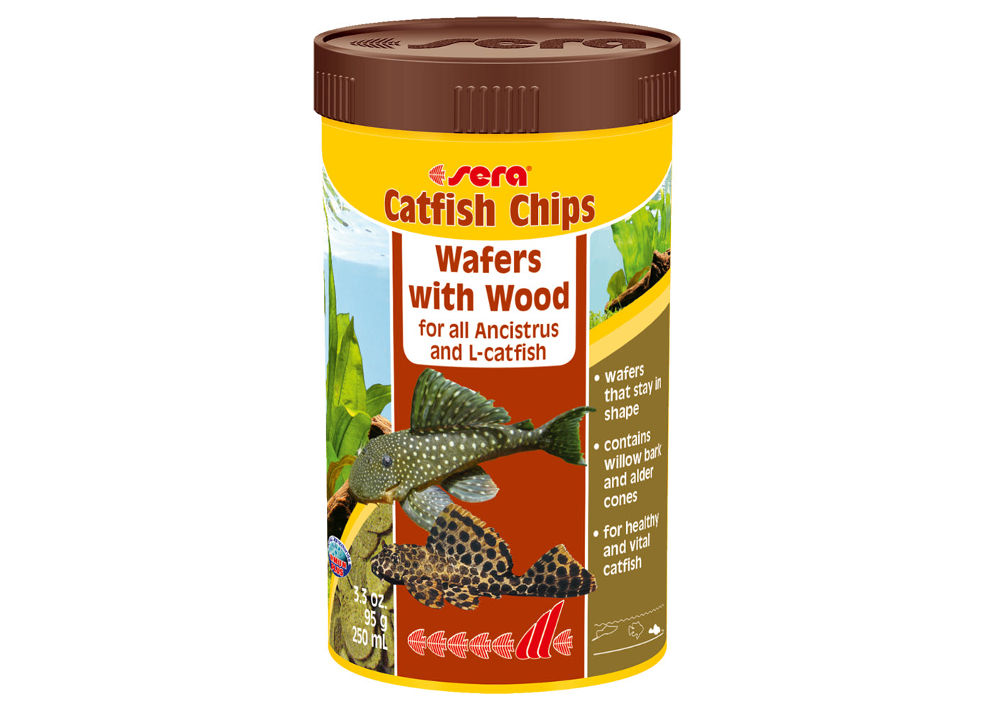 Sera Catfish Chips Wafers with Wood 2