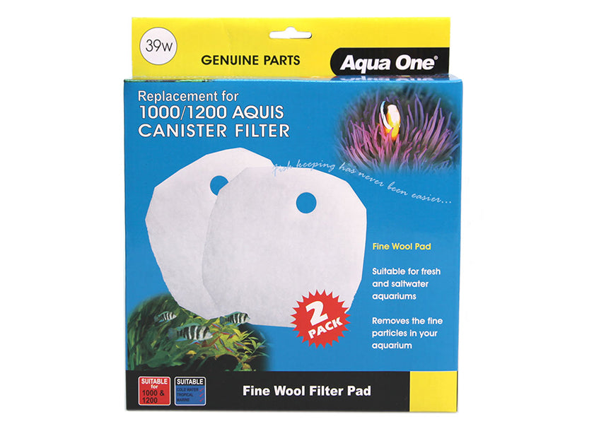 Aqua One Wool Pad 39w for Aquis 1000/1200 2pk