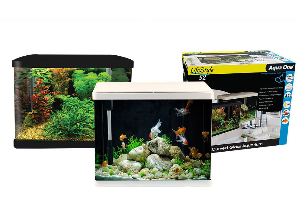 Aqua One LifeStyle 52 Complete Glass Aquarium 51cm 52L Gloss Black