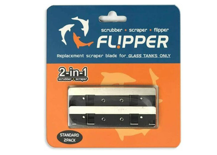 Flipper Standard Stainless Steel Blade for Glass Tanks 2pk