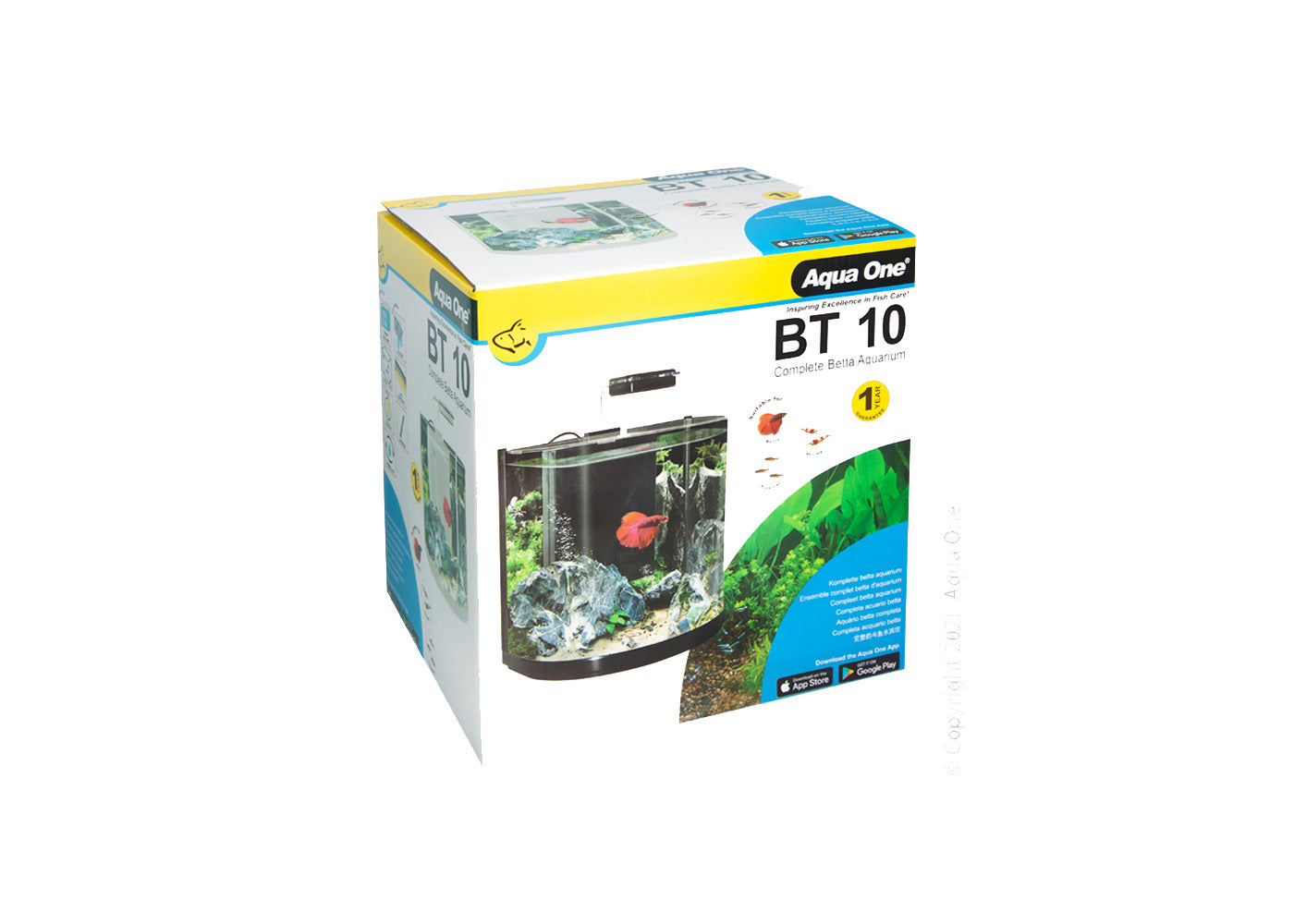 Aqua One BT10 Betta Glass Aquarium 25.5W x 21D 10L