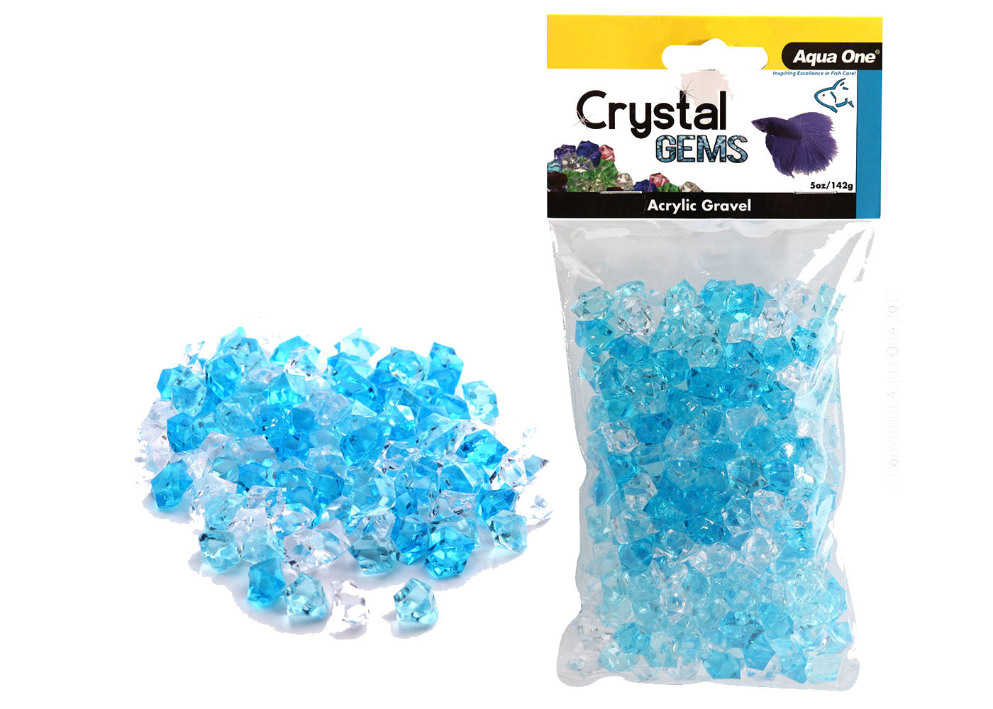 Aqua One Crystal Gems Acrylic Betta Gravel 145g 15mm - dicontinued