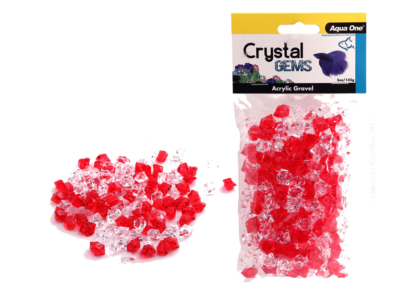 Aqua One Crystal Gems Acrylic Betta Gravel 145g 15mm - dicontinued 2