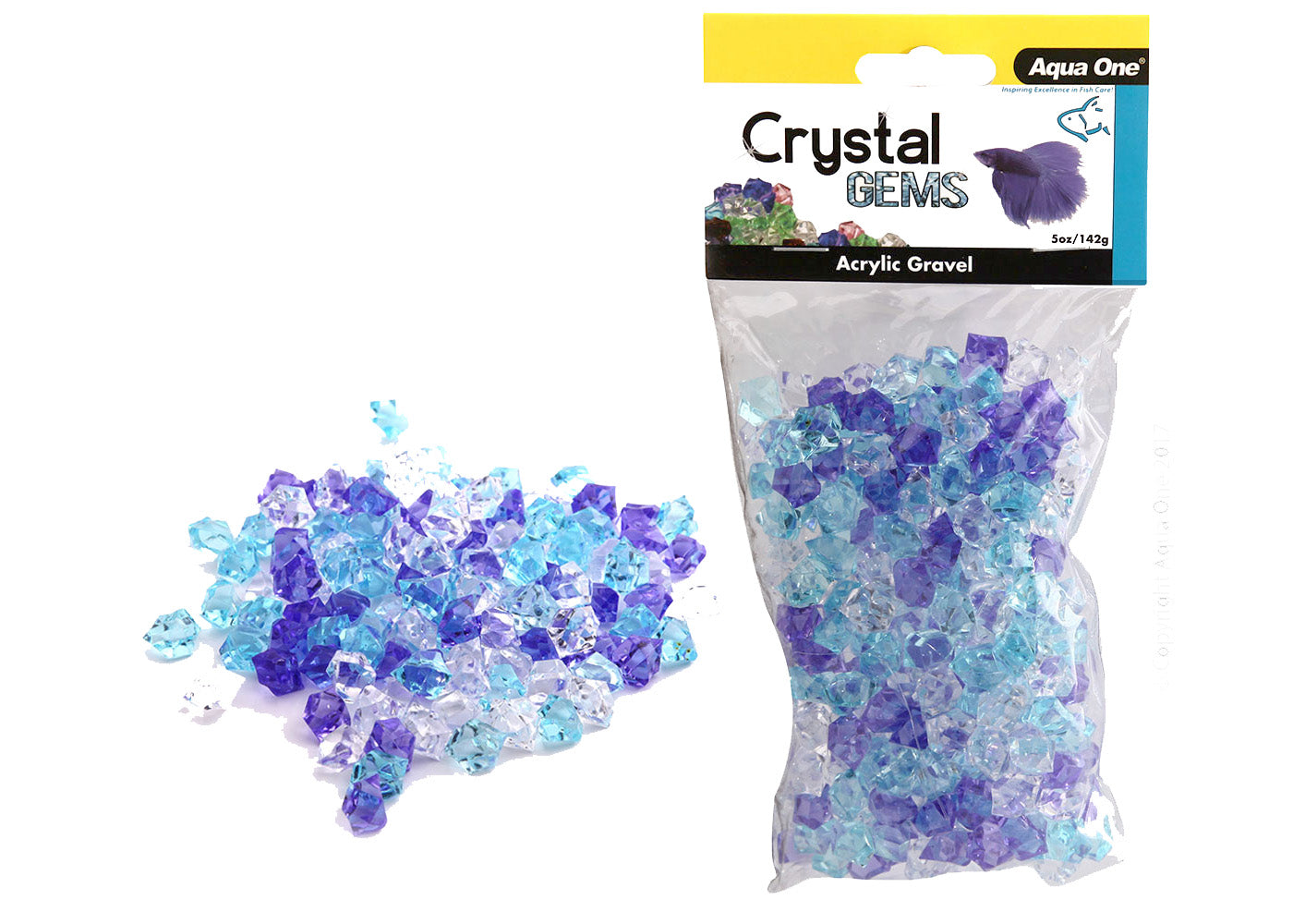 Aqua One Crystal Gems Acrylic Betta Gravel 145g 15mm - dicontinued 3